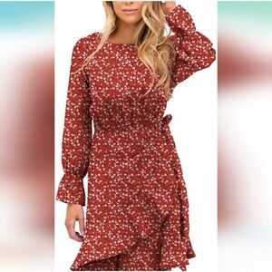 Floral Long Sleeve Dress Size S New Without Tags